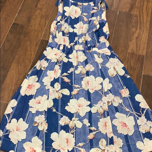Anthropologie blue floral dress size 8 - Picture 5 of 8